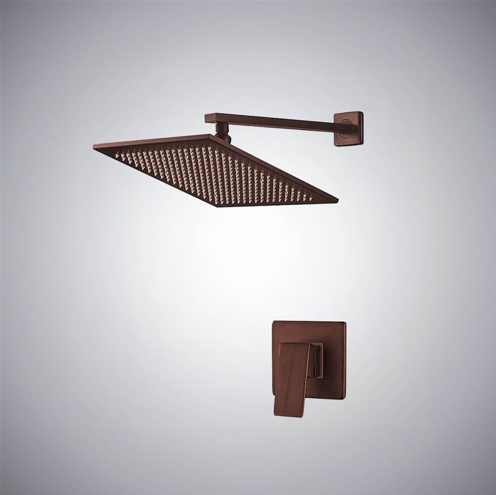 Fontana Rivera Oil Rubbed Bronze LED rain shower head installation